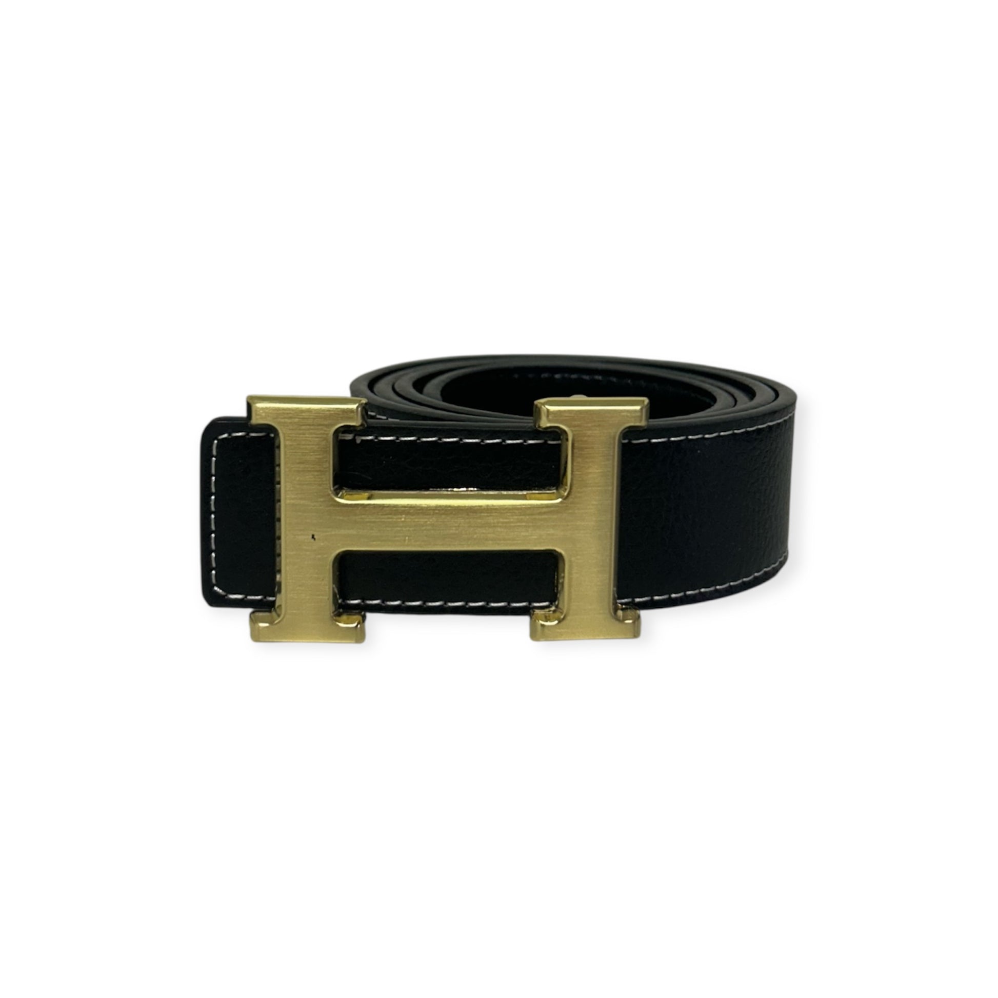 Hermes Black Belt Gold Buckle "Constance"