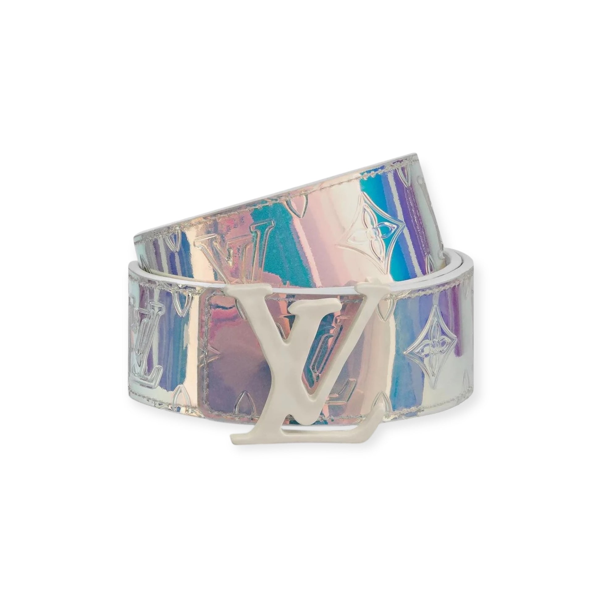 Louis Vuitton Prism Belt White Buckle "Shape Prism"