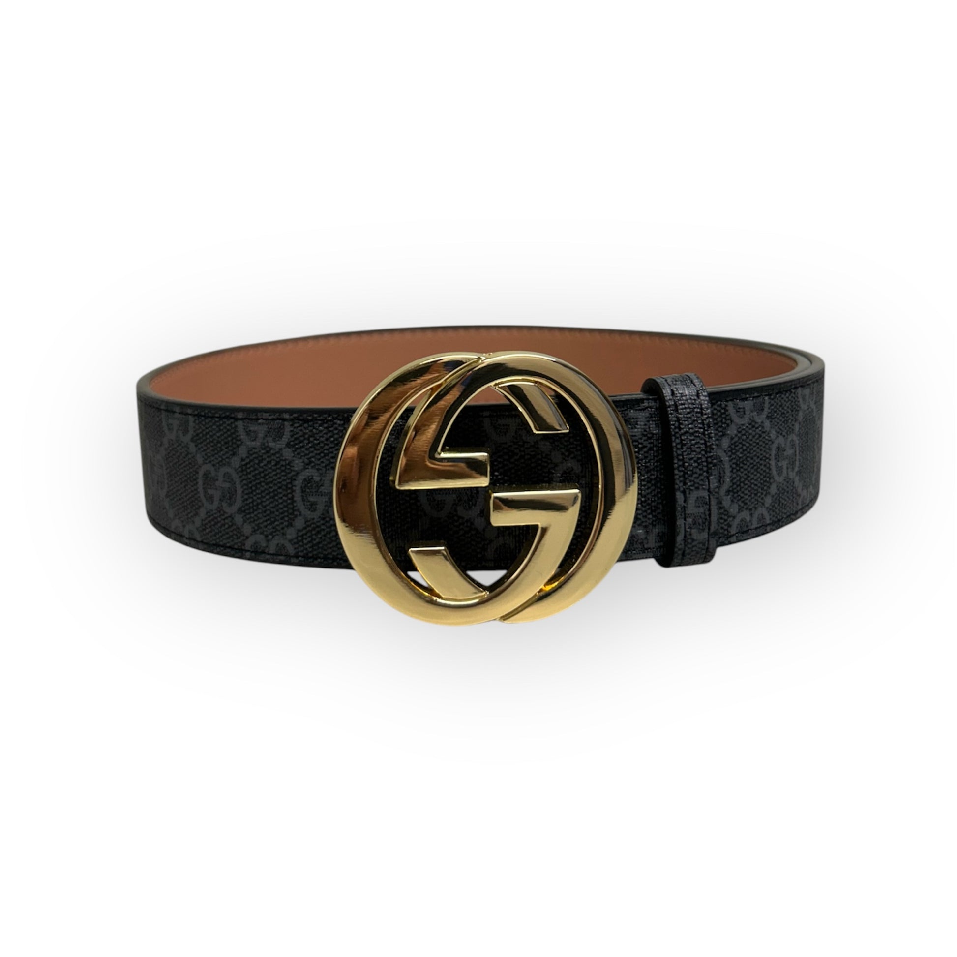 Gucci Black Belt Gold Buckle "Marmont"