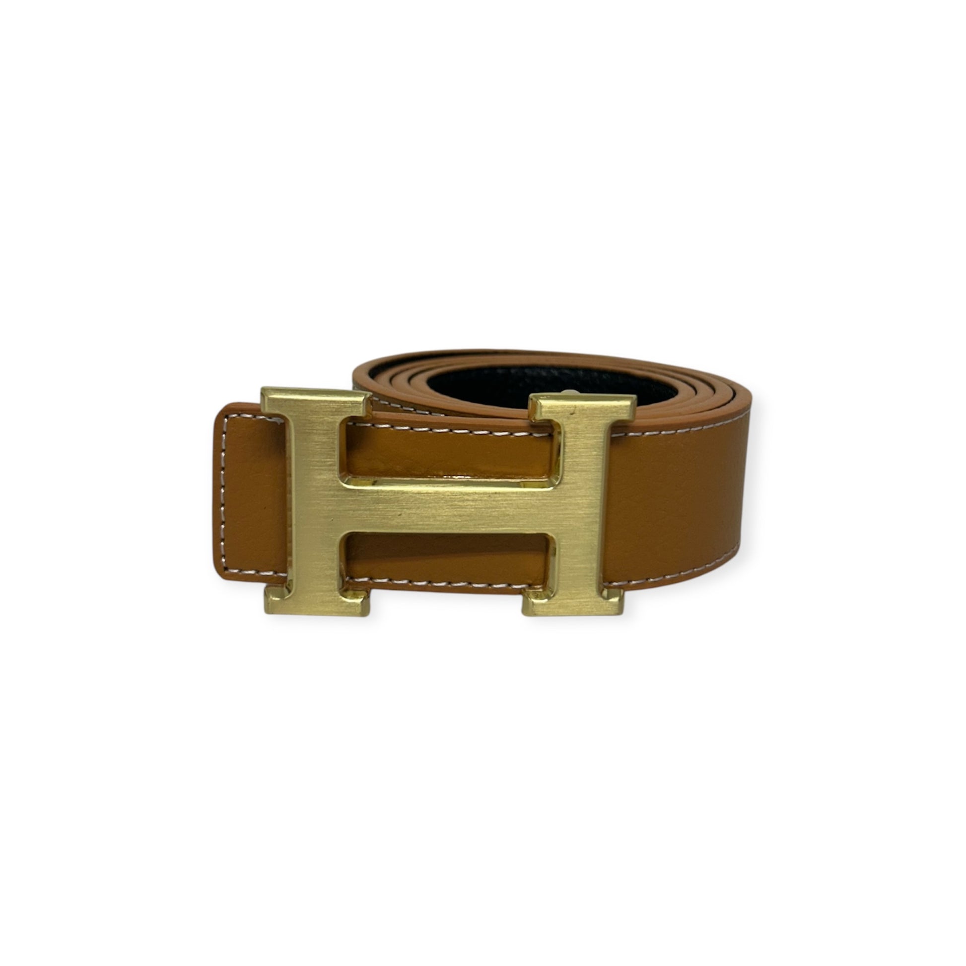 Hermes Brown Belt Gold Buckle "Constance"
