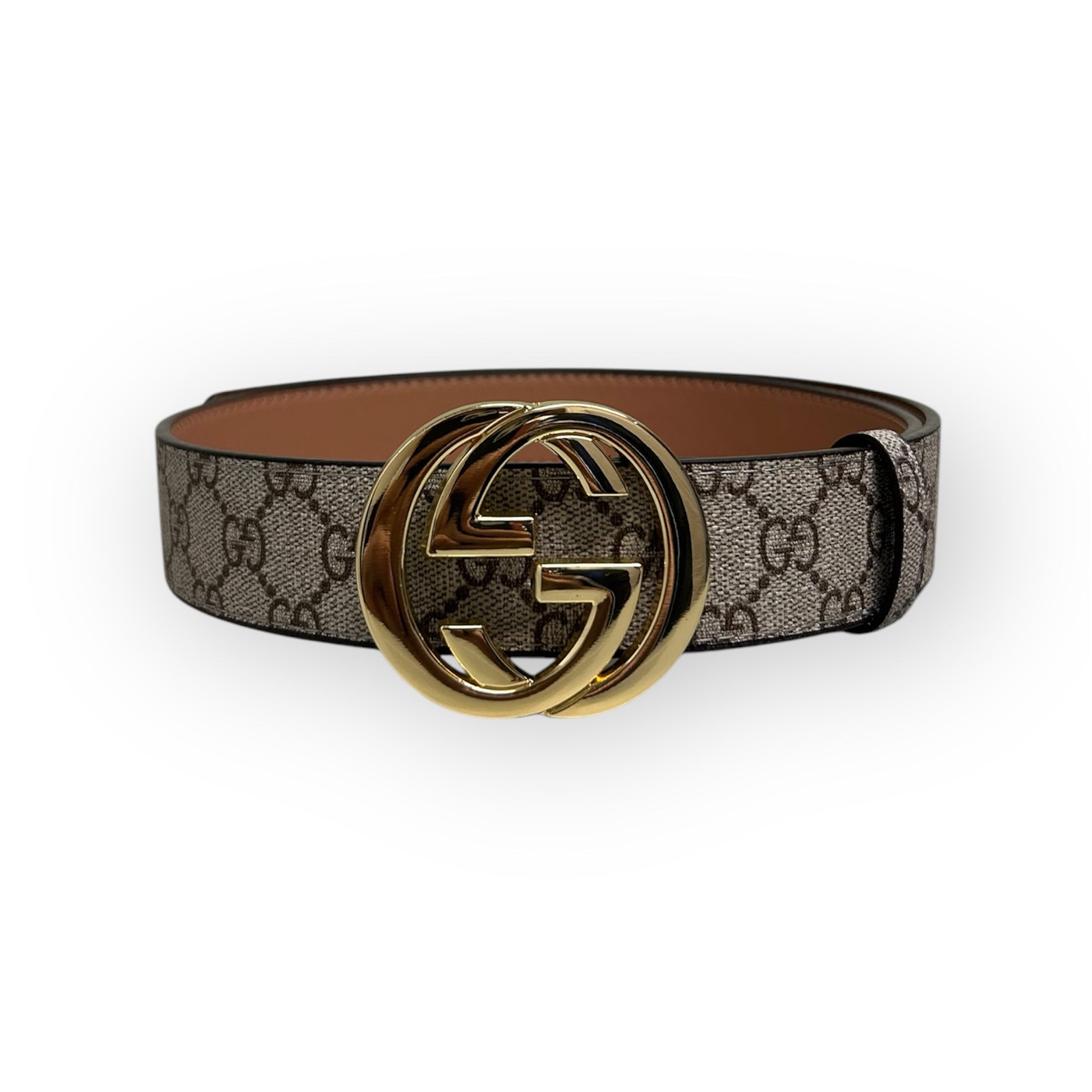 Gucci Beige Belt Gold Buckle "Marmont"