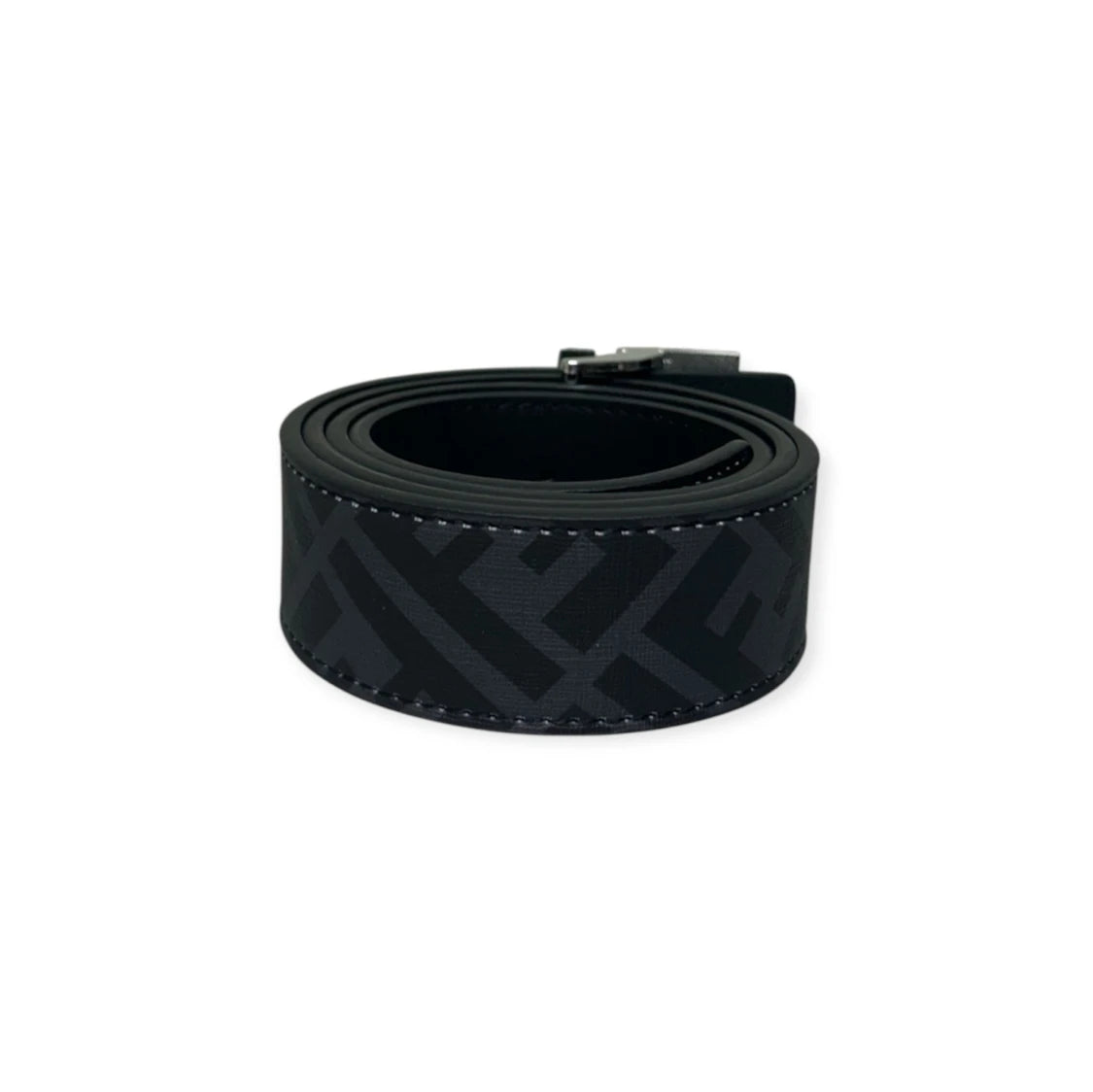 Fendi Black Belt Black Buckle "Monogram"