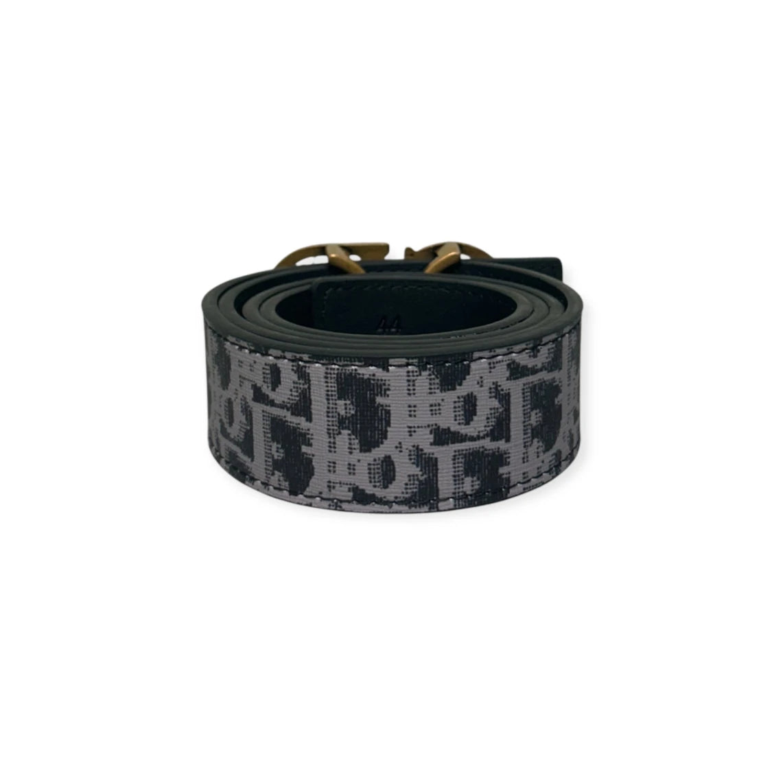 Dior Black Belt Gold Buckle "Monogram"
