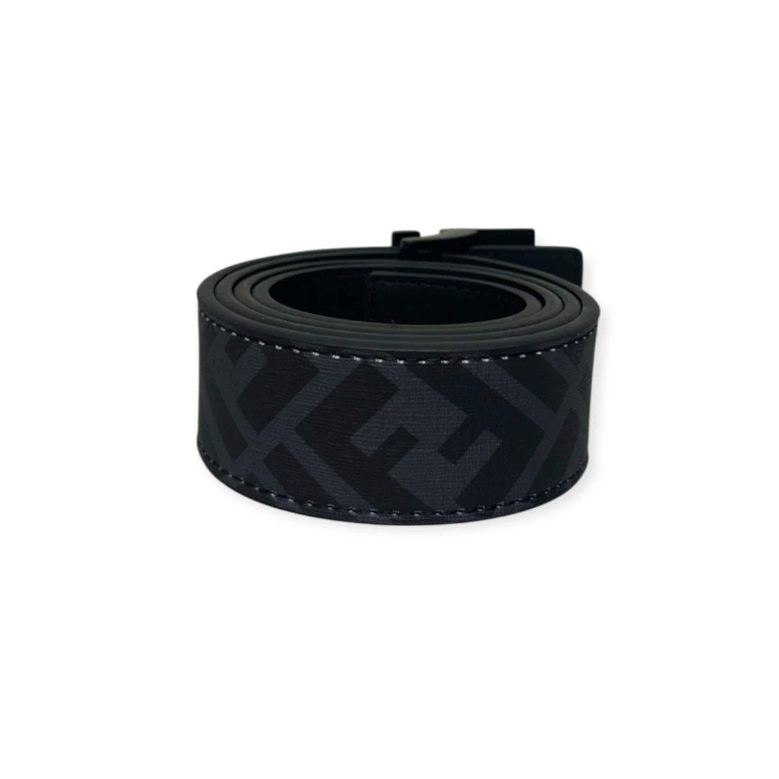 Fendi Black Belt Black Buckle "Monogram"