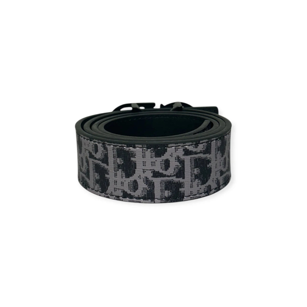 Dior Black Belt Black Buckle "Monogram"