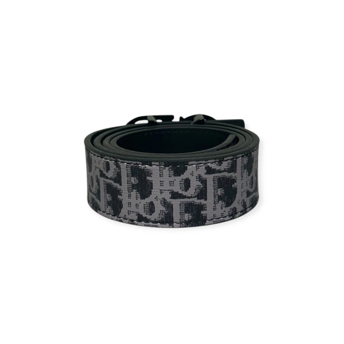 Dior Black Belt Black Buckle "Monogram"
