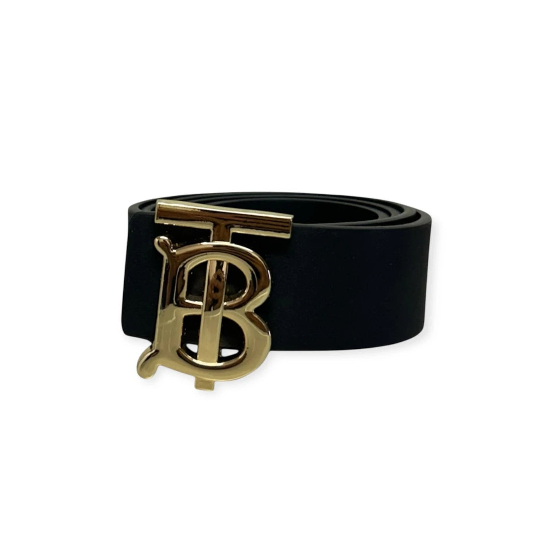 Burberry Black Belt Gold Buckle