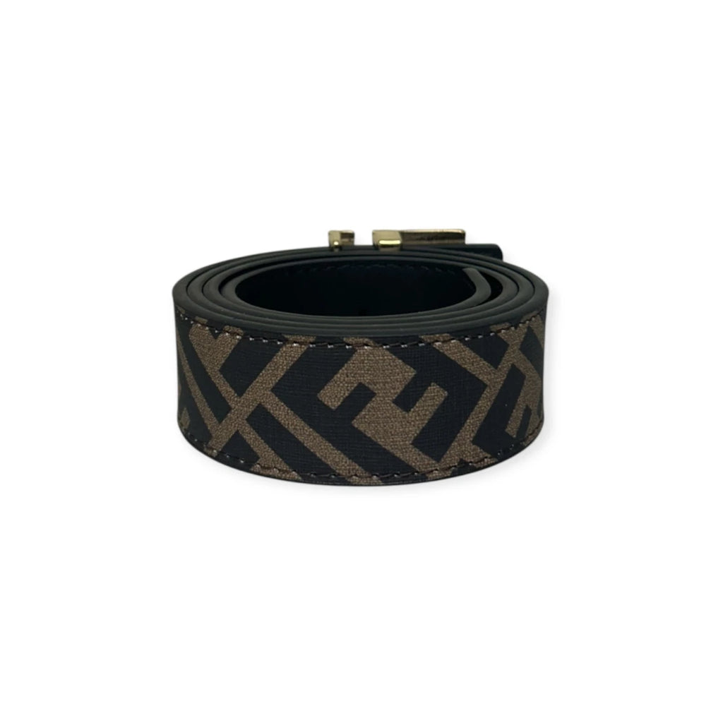 Fendi Brown Belt Black Buckle "Monogram"