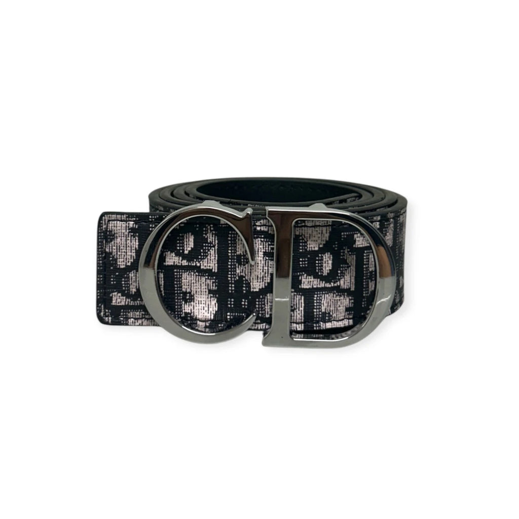 Dior Beige Belt Silver Buckle "Monogram"
