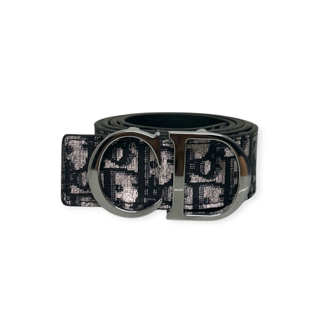 Dior Beige Belt Silver Buckle "Monogram"